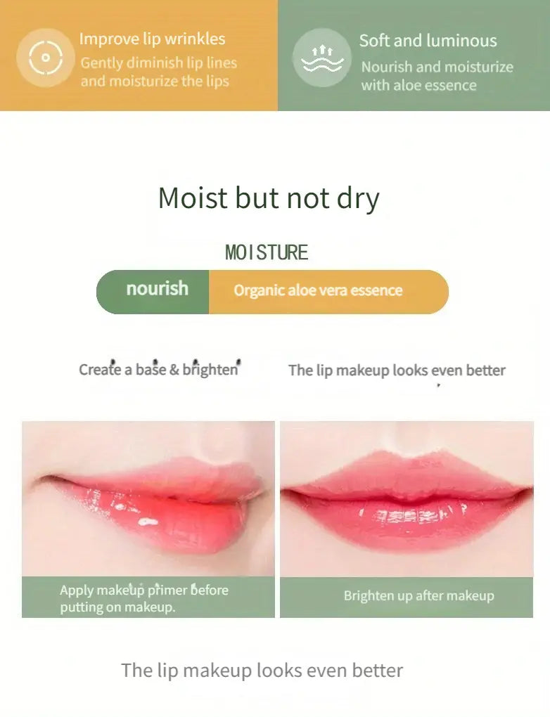 🌿 Kiss Beauty Aloe Vera Lipstick – Pack of 2 | Hydrating Lip Balm & Moisturiser | Natural Tint | Long-Lasting | Vegan-Friendly