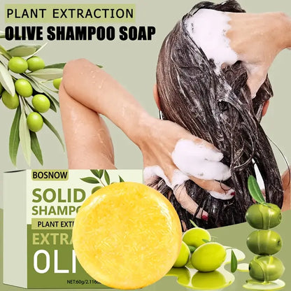 Premium Olive Oil Shampoo Soap Bar 60g – Deeply Nourishing, Sulfate & Paraben-Free, Natural Hair Cleanser for Strong, Shiny Hair