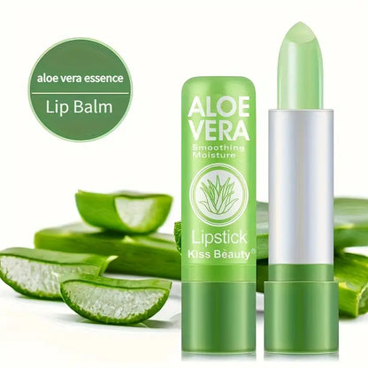 🌿 Kiss Beauty Aloe Vera Lipstick – Pack of 2 | Hydrating Lip Balm & Moisturiser | Natural Tint | Long-Lasting | Vegan-Friendly