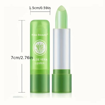 🌿 Kiss Beauty Aloe Vera Lipstick – Pack of 2 | Hydrating Lip Balm & Moisturiser | Natural Tint | Long-Lasting | Vegan-Friendly