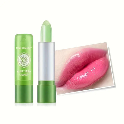 🌿 Kiss Beauty Aloe Vera Lipstick – Pack of 2 | Hydrating Lip Balm & Moisturiser | Natural Tint | Long-Lasting | Vegan-Friendly