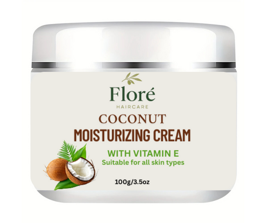 Floré Haircare | Deep Hydration Coconut Moisturizing Cream – Nourishing Face & Body Skincare (100g)