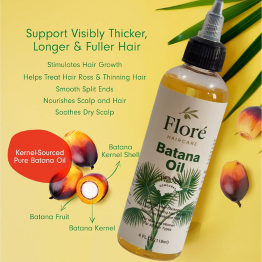 Floré Haircare Batana Oil 118ml | Pure Batana Oil for Hair Growth, Thinning Hair, Scalp Nourishment & Shine | 100% Natural, Paraben-Free, Vegan - Floré Haircare 